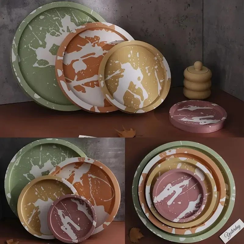 Serving Tray Mold - Cetakan resin nampan bundar besar berkualitas