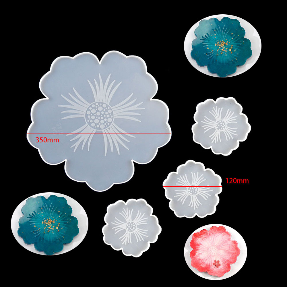 Epoxy Uv Resin Kit - Cetakan Resin Silikon Bentuk Piring Bunga