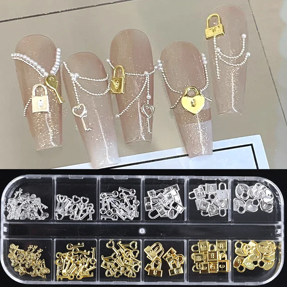 12 grid kunci logam perak emas - Gold Foil Flakes ulasan dan harga