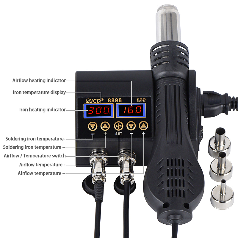 2 In 1 750W Pistol Udara Panas - Heat Gun Small ulasan dan harga