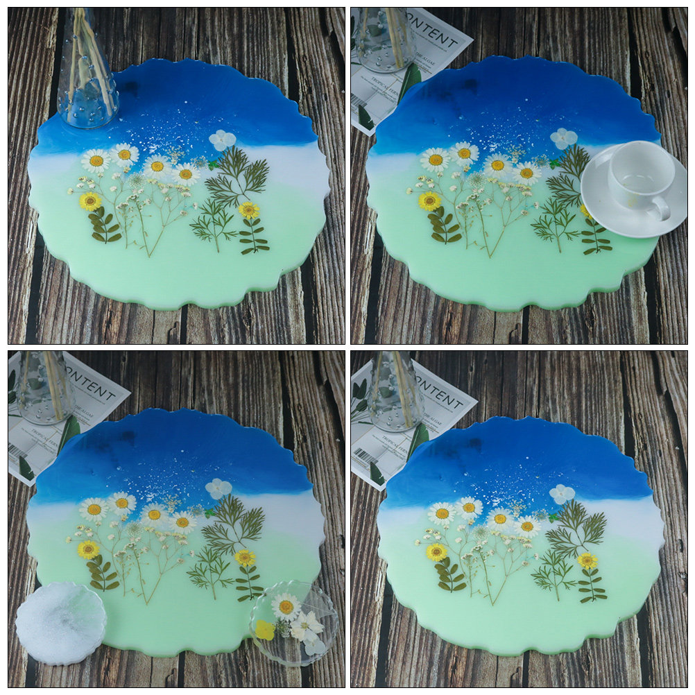 2Pcs Cetakan Resin Kristal Sil - Serving Tray Mold ulasan dan harga